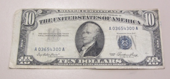 $10 1953 SILVER CERTIFICATE