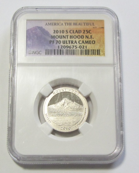 2010-S SILVER PROOF QUARTER NGC 70