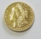 $1 1886 MORGAN SILVER DOLLAR GOLD PLATED