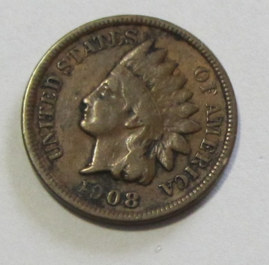 SEMI KEY 1908-S INDIAN HEAD CENT