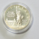 $1 ELLIS ISLAND SILVER COMMEMORATIVE PROOF 1986-S