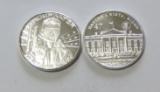TRUMP 1 OUNCE SILVER ROUND .999 FINE BRILLIANT UNCIRCULATED LOT IS FOR ONE