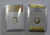 2 SILVER UNCIRCULATED PROOF DIMES