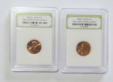 2 UNCIRCULATED LINCOLN CENTS