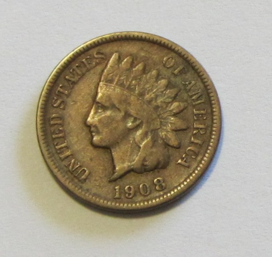 SEMI KEY 1908-S INDIAN HEAD CENT