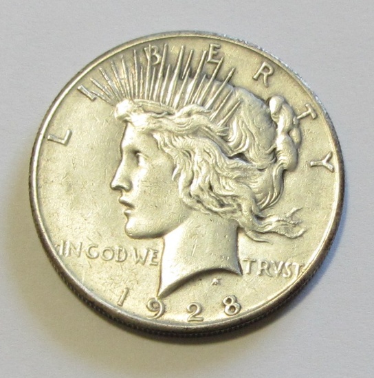 KEY DATE $1 1928 PEACE SILVER DOLLAR