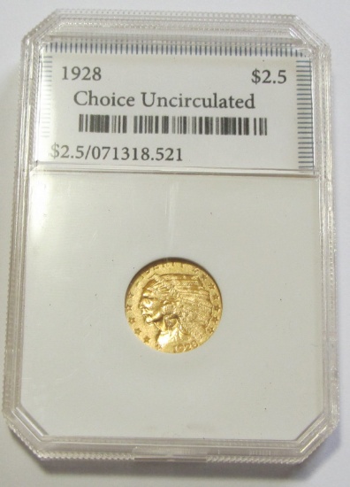 BEAUTIFUL $2.5 GOLD 1928 QUARTER EAGLE INDIAN