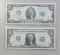 GEM EXACT SAME MATCHING SERIAL NUMBERS $1 AND $2 SAME DISTRICT
