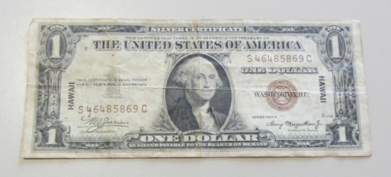 $1 HAWAII SILVER CERTIFICATE 1935