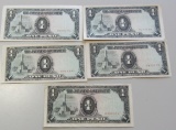 LOT OF 5 JAPAN 1 PESO