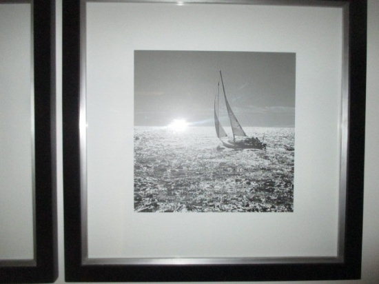 3 Nautical Themed Prints - Frames 21 1/2" X 21 1/2"