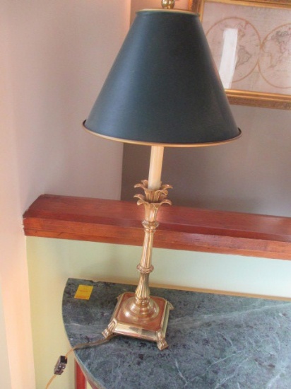 Brass Base Table Lamp 24"