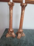 Gold Painted Wooden Candleholders 15