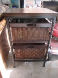Wood Wicker Stand with Drawers 18