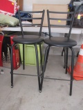 Pair Stools with Backs
