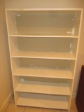 White painted Pine 5 Shelf Bookcase 3' X 11