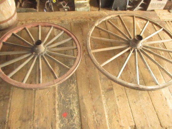 4 Wagon Wheels 48", 39", 37" and 36' (Some as Found)