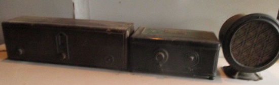 Atwater Kent Model 46 Radio, F-2 Speaker and RCA Radiola 17