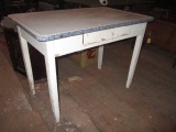 Vintage Enamel Top Table 40