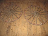 Pair Wagon Wheels 48