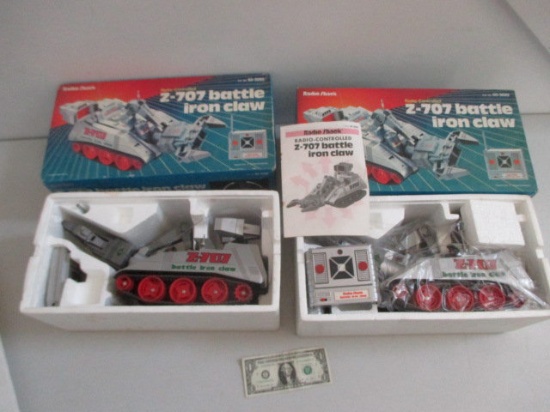 2 Radio Shack Z-707 Battle Iron Claws with Boxes