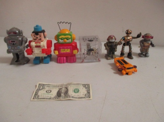 Group of 8 Robots and Action Figures