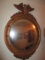 Wooden Round Mirror with Eagle 22