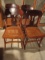 4 Caned Seat Chairs
