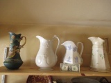 Iron Stone, Painted Asian and Other Pitchers