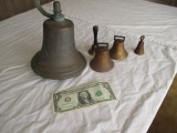 S.S. Hamburg Ship's Bell and Small Brass Bells