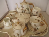 Limoges Tea Set with Tray & Labeled Tilden Turber & Co. Providence
