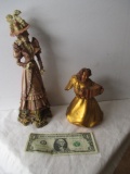 Porcelain Figure of Woman and Anri Musical Figure (Doesn't Play)