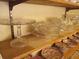 Pressed Glass Punch Bowls, Compotes, Etc.
