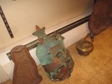Antique Brass Teapot, Tire Pump, Trap, Etc.