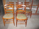 5 Needlepoint Rose Chairs