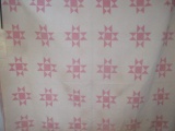 Quilt with Pink Geometric Designs 81