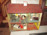 Tin Doll House and Doll Furniture