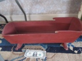 Red Painted Doll Cradle 22