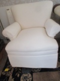 Small White Upholstered Chair 31