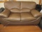 Bonded Leather Loveseat with Metal Feet 70