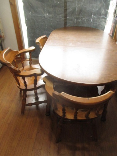 Kitchen Table (67" with Leaf) and 3 Chairs