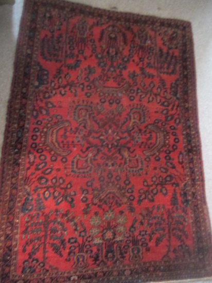 Red Oriental rug 42" X 60"