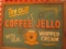 Coffee Jello real whipped cream sign paint on chalkboard 24