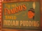 Famous baked Indian pudding sign paint on chalkboard 24
