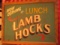 Lamb hocks lunch sign paint on chalkboard 24