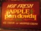 Apple Dowdy w/ ice cream whipped cream sign paint on fiberboard 25