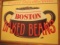 Boston baked beans  fiberboard sign staining 25 1/2