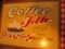 Coffee Jello with Real Whipped Cream  fiberboard sign staining 25 1/2