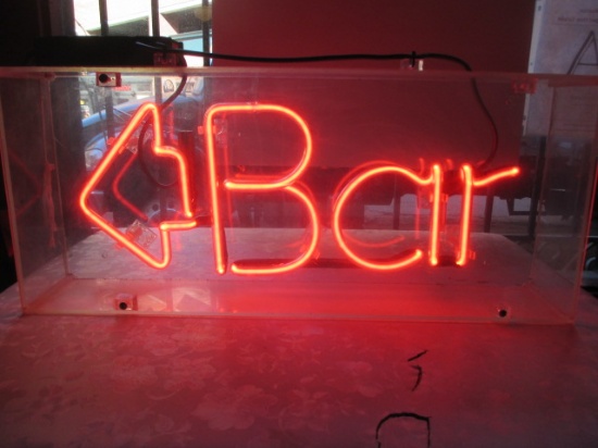 Neon Bar sign (works) 24' X 10" 4" deep