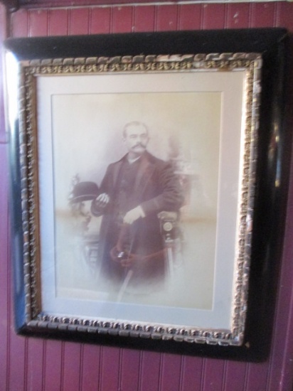 19th century framed photo of gentleman Frame 25" X 29"